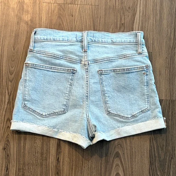 Madewell High-Rise Denim Jean Shorts - Raw Hem - Size 26 - Picture 7 of 9
